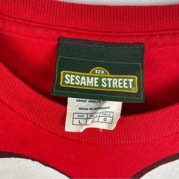 Elmo Face T Shirt Red Sesame Street Adult Large - Picture 4 of 5